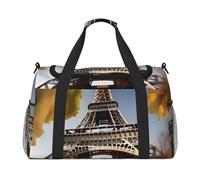 Cityscape Paris - Bolsa de mano plegable con diseño de la Torre Eiffel de Francia, gran capacidad, para escapadas de fin de semana en avión