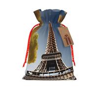 Cityscape Paris - Bolsas de regalo con cordón y diseño de la Torre Eiffel de Francia, bolsa de regalo de joyería, bolsa de caramelo, bolsa de regalo de cumpleaños