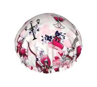 Cityscape Paris - Gorro de ducha con diseño de la Torre Eiffel de Francia para mujer, grande, lavable, banda elástica, gorro de ducha