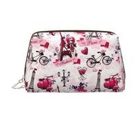 Cityscape Paris Torre Eiffel Francia Bolsa de cosméticos portátil de gran capacidad, impermeable, multifuncional, con cremallera