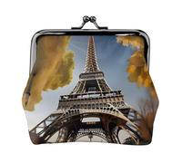 Cityscape Paris Torre Eiffel Francia carteras para mujer, monedero para mujer, cartera pequeña para mujer, adecuada para mujer, elegante y personalizada, Negro -, Talla única, Art Deco