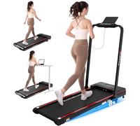 CITYSPORTS Cinta de Correr Plegable con Inclinación, 12km/H Cinta de Andar Electrica para Casa, Walking Pad Plegable Inclinada (Negro Rojo)