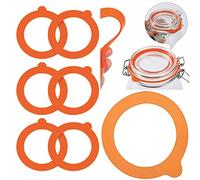 Citystores® Sellos para tarros de 85 mm, paquete de 20 anillos de goma naranja para tarros de cristal con clip superior, tarros Mason y almacenamiento hermético de alimentos
