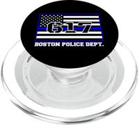 Ciudad Boston Massachusetts policía Oficial de EE.UU. Bandera código 617 PopSockets PopGrip para MagSafe