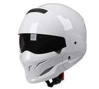 Ciudad Carretera Casco Integral Moto Certificado ECE 22.06 Visor Teñido Ajustable Forro Amortiguador Transpirable Carcasa ABS Para Motociclistas Adultos 3,M/(55~56cm)