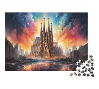 Ciudad Catedral Fantasía Rompecabezas 1000 Piezas para Fans, Papel Resistente, Decoración Interior, Regalo Cumpleaños, Juego Mental, Decoración Mural Hogareña 38x26cm/1000pcs