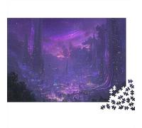 Ciudad ciberpunk Radiante Juego De Puzzle 52x38cm/1000pcs, - Antistrés para Adultos Y Niños, Educativo Y Creativo, Regalo De Decoración Hogareña