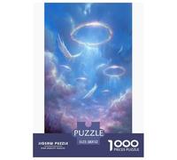 Ciudad con Aureola Celestial Puzzle 3D 52x38cm/1000pcs Juego Relajante Creativo Educativo Y Decoración Hogareña Regalo Universal para Todos