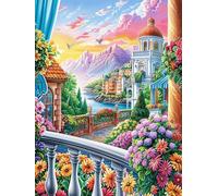 Ciudad Costera al Atardecer Puzzle 500 Piezas Cartón Blanco Premium para Expertos Cuento de Hadas de acompañamiento mágico Eventos Team Building Ejercita La Mente Hobby Y Ocio 500 PC