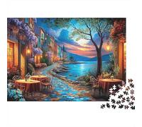Ciudad Costera Calle al Atardecer Puzzle de 1000 Piezas Puzzle para Adultos Puzzle de Papel Relajante Regalo Decorativo hogar 52x38cm/1000pcs