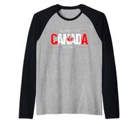 Ciudad de Canadá Quebec Orgulloso de ser Canadiense Camiseta Manga Raglan