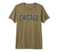 Ciudad DE Chicago Varsity Style Texto Camiseta Premium