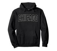 Ciudad DE Chicago Varsity Style Texto Sudadera con Capucha