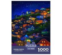Ciudad de Cuentos de Hadas Night Scene Puzzle De 1000 Piezas Rompecabezas para Adultos Rompecabezas 1000 Piezas para Adultos Interesante para Amantes O Amigos Rompecabezas Imposable 38x26cm/1000pcs