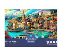 Ciudad de Cuentos de Hadas Puzzle De 1000 Piezas, Juego Educativo, Desafío, para Adultos Y Niños Mayores De 12 Años Un Rompecabezas Desafiante - Decoración del Hogar 38x26cm/1000pcs