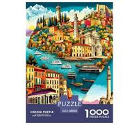 Ciudad de Cuentos de Hadas Puzzle De 1000 Piezas, Juego EduGatoivo, Desafío, Clásicos para Adultos Y Niños A Partir De 12 Años Rompecabezas Familiar - Decoración del Hogar 38x26cm/1000pcs