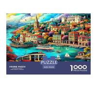 Ciudad de Cuentos de Hadas Puzzle De 1000 Piezas, Moderno DIY,Entretenimiento Creativo Clásicos para Adultos Y Niños A Partir De 12 Años Rompecabezas Familiar - Decoración del Hogar 70x50cm/1000pcs