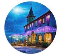 Ciudad de Cuentos de hadas1000 Piezas paisajeRedondo Puzzle Regalo Niños Adultos Juguetes Descompresión Puzzle Grande Difícil Aliviar Estrés1000pcs (67.5x67.5cm)