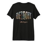 Ciudad de Detroit Michigan Camiseta Premium