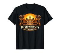 Ciudad de Ho Chi Minh Vietnam Atardecer Horizonte Viaje Saigón Camiseta