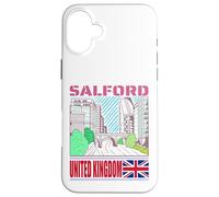 Ciudad de Inglaterra Llamada Salford Skyline Novelty Carcasa para iPhone 16 Plus