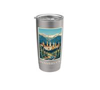 Ciudad de Innsbruck, Austria, Arte de viajes de montaña alpina Vaso térmico de acero inoxidable de doble pared