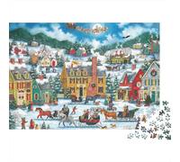 Ciudad de Invierno Escena navideña Puzzle para Adultos Puzzle de 1000 Piezas Papel Puzzle para Toda la Familia Regalo 38x26cm/1000pcs