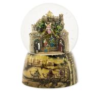 Ciudad de la Natividad 100MM Musical Navidad Glitterdome toca la melod a O Little Town of Bethlehem