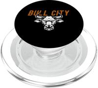 Ciudad de los toros Durham NC 919 Carolina del Norte Cabeza PopSockets PopGrip para MagSafe
