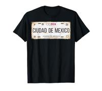 Ciudad de México License Plate Mexican Travel Vacation Beach Camiseta