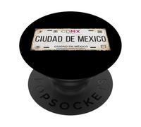 Ciudad de México License Plate Mexican Travel Vacation Beach PopSockets PopGrip Adhesivo