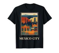 Ciudad de México México Vintage Skyline Travel Design Camiseta