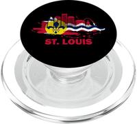 Ciudad de San Luis Bandera del Centro Skyline - San Luis Skyline PopSockets PopGrip para MagSafe