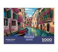 Ciudad del Agua de Venecia 1000 Piezas Rompecabezas Familiar A Partir De 14 Años Inteligencia Juguete Regalo Creativo para La Relajación Diversión EduGatoivo 70x50cm/1000pcs
