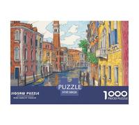 Ciudad del Agua de Venecia Puzle De 1000 Piezas para Adultos Y Niños paisajes Naturales Rompecabeza Clásicos Diversión Multicolor Obra De Arte De Juego Familiar 38x26cm/1000pcs