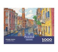 Ciudad del Agua de Venecia Puzzle 1000 Piezas para Adultos Y Niños Mayores De 12 Años paisajes Naturales Rompecabeza Clásicos Juguetes Desafiantes Multicolor 70x50cm/1000pcs