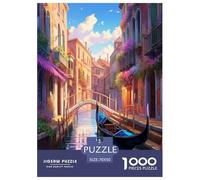Ciudad del Agua de Venecia Puzzle Imposible,desafío para Adultos Juego EduGatoivo 1000 Piezas Obra De Arte De Juego De para Adultos Y Niños Mayores De 12 Años 70x50cm/1000pcs