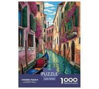 Ciudad del Agua de Venecia Rompecabezas Imposible,desafío para Adultos Juego EduGatoivo 1000 Piezas Obra De Arte De Juego De para Adultos Y Niños 70x50cm/1000pcs