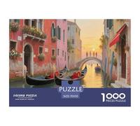 Ciudad del Agua Venecia | Romántico Rompecabezas De 1000 Piezas, Juego Educativo Desafiante Juguete Actividad Familiar para Adultos Y Chicos, Exquisita Decoración Hogar 70x50cm/1000pcs
