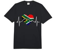 Ciudad del Cabo Skyline Heartbeat South Africa Bandera Comfort Colors Adult Heavyweight T-Shirt