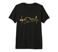Ciudad del Cabo Skyline Heartbeat Sudáfrica Montaña Mesa Camiseta Premium