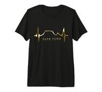Ciudad del Cabo Skyline Heartbeat Sudáfrica Montaña Mesa Camiseta Premium