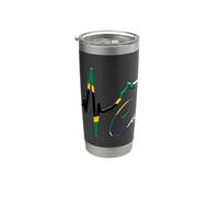 Ciudad del Cabo Skyline Heartbeat Sudáfrica Montaña Mesa Vaso térmico de acero inoxidable de doble pared
