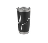 Ciudad del Cabo Skyline Heartbeat Sudáfrica Montaña Mesa Vaso térmico de acero inoxidable de doble pared