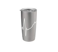 Ciudad del Cabo Skyline Heartbeat Sudáfrica Montaña Mesa Vaso térmico de acero inoxidable de doble pared