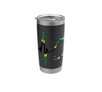 Ciudad del Cabo Skyline Heartbeat Sudáfrica Montaña Mesa Vaso térmico de acero inoxidable de doble pared