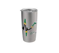 Ciudad del Cabo Skyline Heartbeat Sudáfrica Montaña Mesa Vaso térmico de acero inoxidable de doble pared
