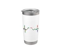 Ciudad del Cabo Skyline Heartbeat Sudáfrica Montaña Mesa Vaso térmico de acero inoxidable de doble pared