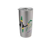 Ciudad del Cabo Skyline Heartbeat Sudáfrica Montaña Mesa Vaso térmico de acero inoxidable de doble pared