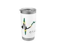 Ciudad del Cabo Skyline Heartbeat Sudáfrica Montaña Mesa Vaso térmico de acero inoxidable de doble pared